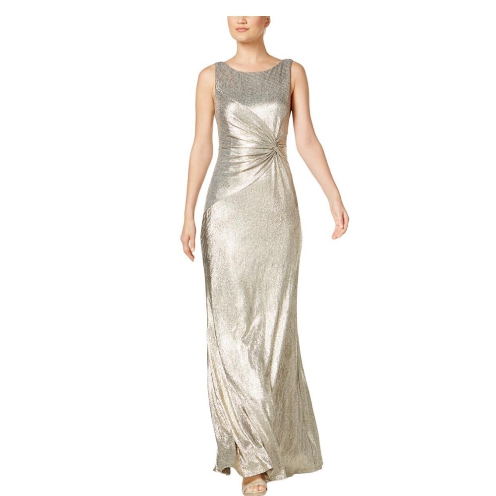 Calvin Klein side twist long dress size 4